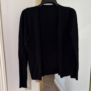 Classic Black Open-Front Women’s Sweater Cardigan